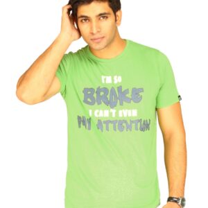 Probase Men's I'M So Broke Green T-shirt