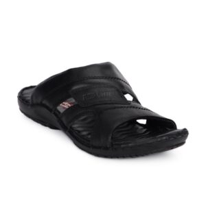 Red Chief Men Black Sandals