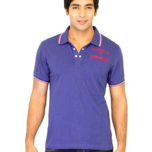 Flying Machine Men Printed Blue Polo Tshirts