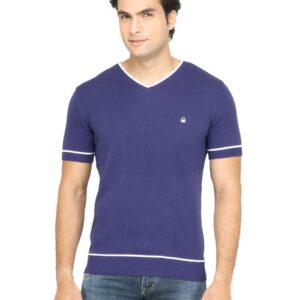United Colors of Benetton Men Solid Blue T-shirts