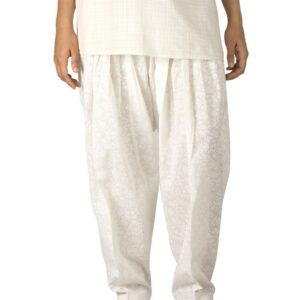 Fabindia Women Printed White Salwar