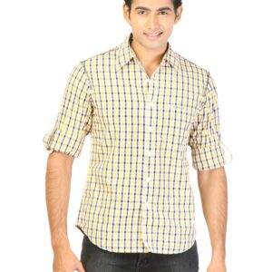 Lee Men Check Yellow Shirts