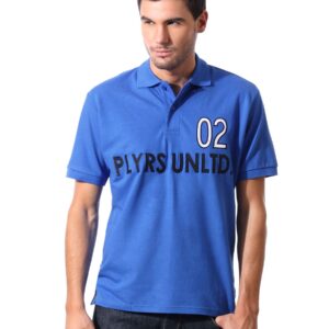 John Players Men Polo Blue T-shirt