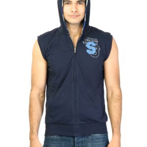Status Quo Men Solid Navy Blue Sweatshirt