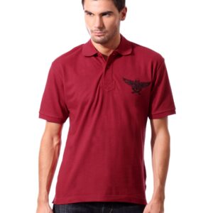 John Players Men Polo Red T-shirt