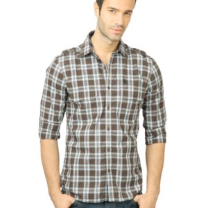 U.S. Polo Assn. Men Check Brown Shirt