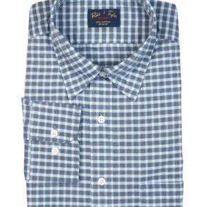 Reid & Taylor Men Check Navy Blue Shirt