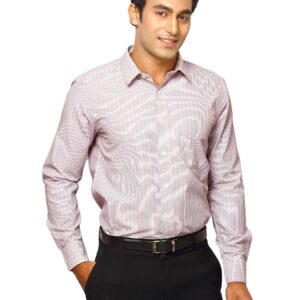 Mark Taylor Men Pink Striped Shirt