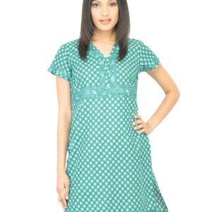 Vishudh Women Sea Green Floral Printed Kurta