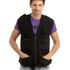 Just Natural Unisex Black Photographers Jacket
