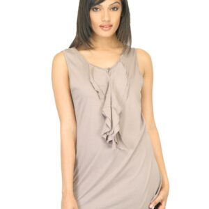 United Colors of Benetton Women Solid Grey Top