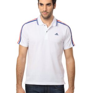 ADIDAS Men Polo White T-shirt