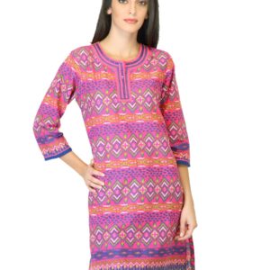 BIBA Women Printed Pink Kurta