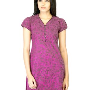 Mother Earth Women Magenta Printed Kurta