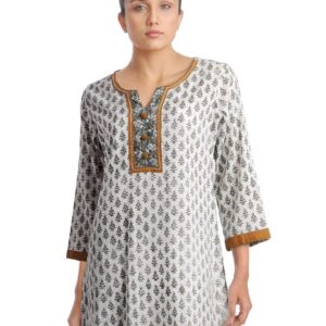 Diva Women Printed White Kurta