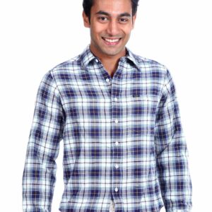 Lee Men Checks Dark Blue Shirt