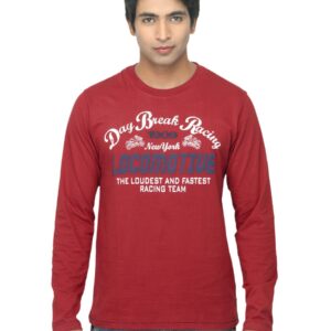 Locomotive Men Printed Red T-shirt
