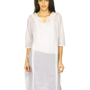 W Women Solid White Kurtas
