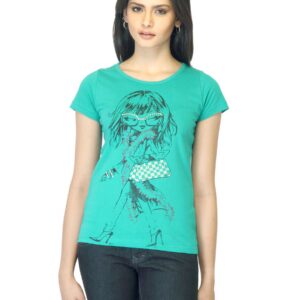 Jealous 21 Women Green Printed T-shirt