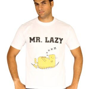 Myntra Men's Lazy White T-shirt