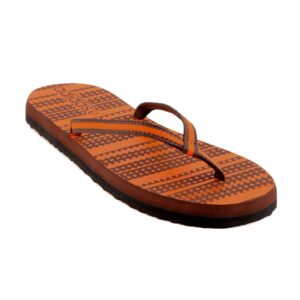 ADIDAS Women Dota and Stripes Orange Flip Flops