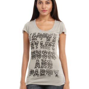 Spykar Women Grey T-shirt