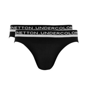 Undercolors of Benetton Men Black Pack of 2 Brief