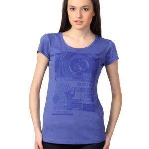 Tokyo Talkies Women Blue Printed T-shirt