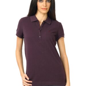 United Colors of Benetton Women Purple Polo T-shirt