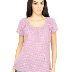 s.Oliver Women Check Purple Top