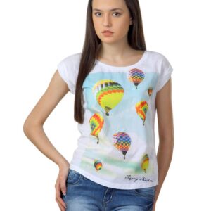 Flying Machine Women White Printed T-shirt