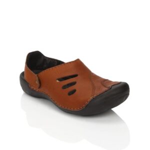 Clarks Men Brown Wild Vibe Leather Closed Sandals