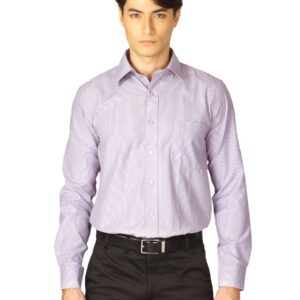 Mark Taylor Men Purple Striped Shirt