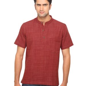 Fabindia Men Rust Khadi Kurta