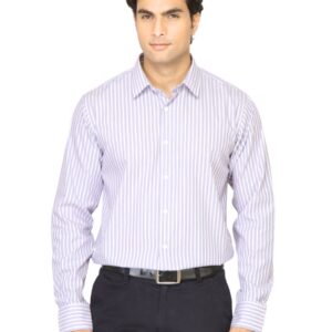 United Colors of Benetton Men Stripes Purple Shirt