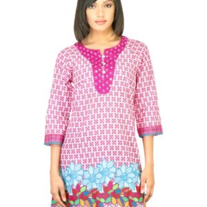 BIBA Women Printed White Kurta
