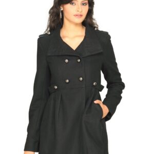 Forever New Women Long Black Jacket