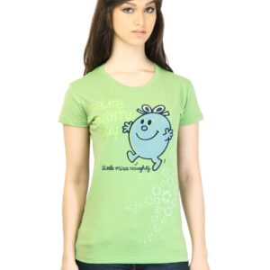 Little Miss Women Printed Green T-shirt