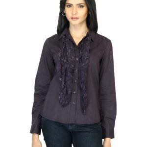 Scullers For Her Striped Purple Shirt