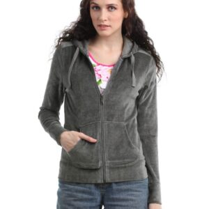 s.Oliver Women Grey Hooded Sweatshirt