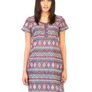 W Women Printed Purple Kurtas