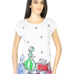 Flying Machine Women White Printed Top