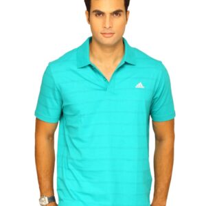 ADIDAS Men's Cv Str Green Polo T-Shirt
