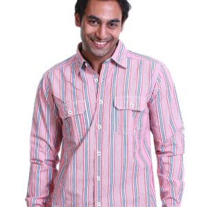 Probase Men Stripe Red Shirt