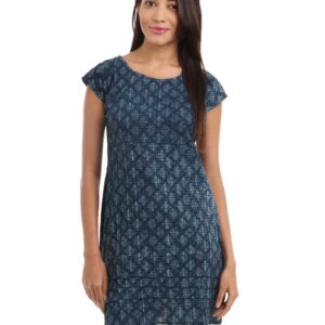 Alma Women Blue Printed Kurta