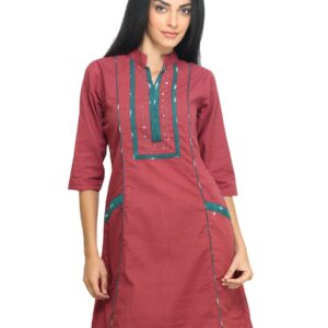 Mother Earth Women Maroon Kurta