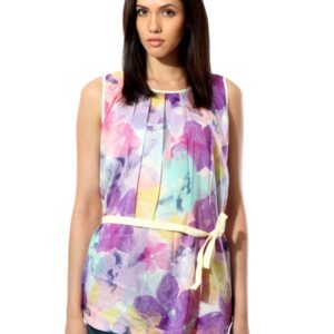 United Colors of Benetton Women Printed Multi Coloured Top