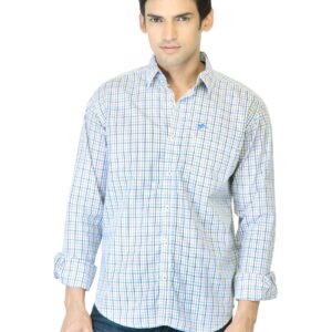 Highlander Men Blue Check Shirt