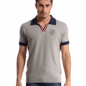 Spykar Men Grey Polo T-shirt