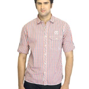 Scullers Men Check Red & Blue Shirt
